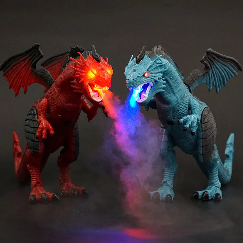 RC Dinosaur Remote Control Dragon Intelligent Real Life Animal Toy Spray Flame - £45.01 GBP