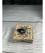 Rose Gold Tone Blue Crystal Spider Rhinestone Scarf Clip - $12.34 CAD