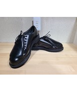Iron Age Black Leather Safety Shoes Lace Up Steel Toe Vibram Mens 10 D Vibram - $55.71