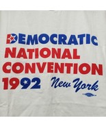 Vintage 1992 Democratic National Convention New York Shirt White Size L ... - $38.76
