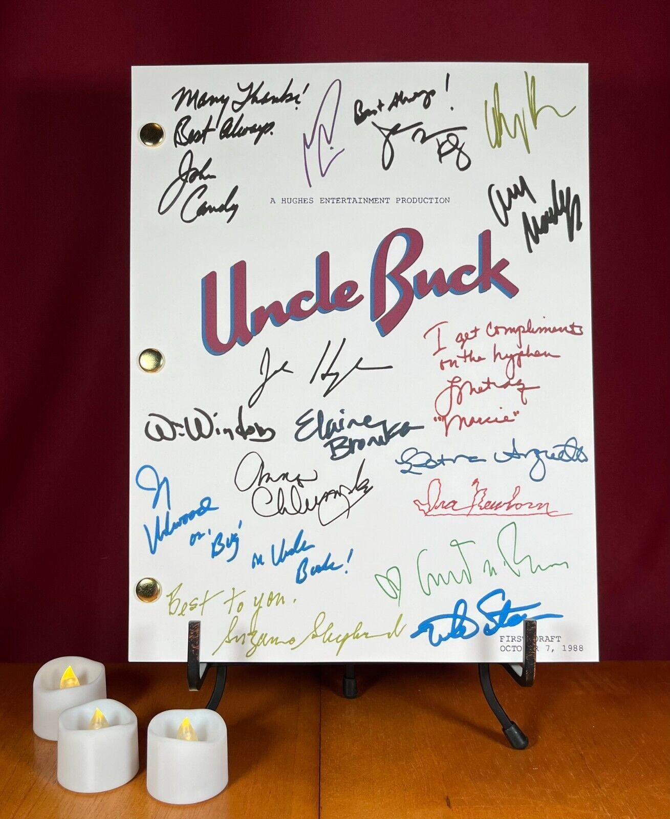 Uncle Buck Script Signed- Autograph Reprints- 129 Pages- John Candy - $24.99