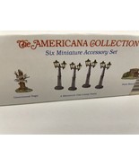 Liberty Falls Americana Collection Pewter Lamp Post Bench Sign AH50 - $12.58