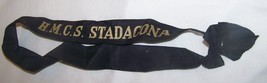 Wwi Hmcs Stadacona Hat Cap Tally Uniform Band Canadian Navy Patrol Boat - $49.49