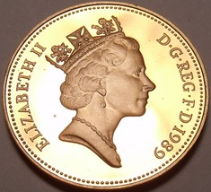 Great Britain Penny, 1989~Gem Cameo Proof~100,000 Minted~Crowned Portcul... - £4.29 GBP