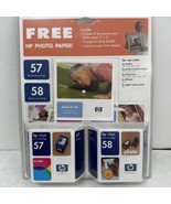 HP Photo Value Pack 57 and 58 Series Ink Cartridges + 5 sheets photo paper - £17.20 GBP