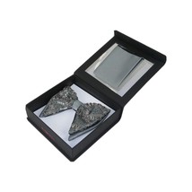 Mens Formal Bow Tie Hankie Insomnia Shiny Butterfly Shape MZE156 gray Sequins image 3