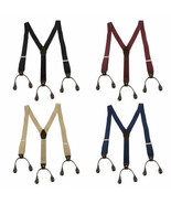 Hot Adjustable 4 Color Button Holes Link Men&#39;s Elastic Suspenders Free S... - $9.99