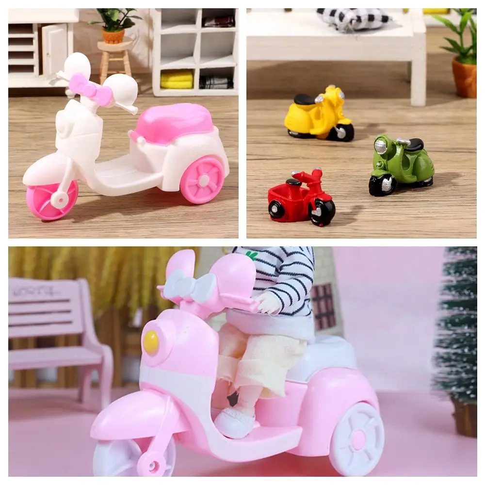 Scale Kids Toy Doll House Ornaments Resin Craft Dollhouse Motorcycle Miniature - £6.34 GBP+