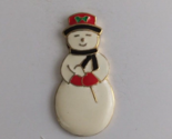 Vintage Snowman With Top Hat &amp; Cane Charm - $176.29 MXN