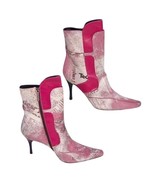 Donald Pliner Pink White Black Baby Calf Leather Boot Shoe New HairCalf ... - $355.60 CAD