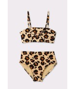 New Art Class Leopard Print High Waisted Bikini Swimsuit Girls M 7/8, UP... - $15.03 CAD