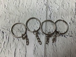 50pcs Split Key Ring with Chain and Jump Rings 1 inch Nickel Plated Split Key - £9.68 GBP