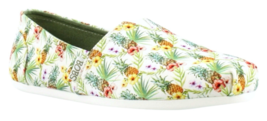Bob&#39;s Sketchers Tropical Flats 8 1/2 Pineapple Surprise 8.5 Print Memory... - $58.21