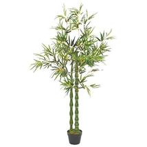 vidaXL Artificial Plants Bamboo, Lifelike Plants Tree, Modern Black Plas... - $103.45