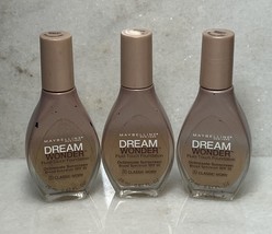 3 Maybelline Dream Wonder Fluid-Touch Foundation - 20 Classic Ivory - 0.... - $27.72