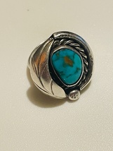 Vintage Sterling Silver Turquoise Ring - £100.22 GBP