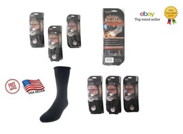 3 Pair Mens Black Heated Socks Thermal Insulated Boot Socks Heat Zone Wi... - £11.86 GBP