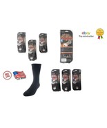 3 Pair Mens Black Heated Socks Thermal Insulated Boot Socks Heat Zone Wi... - £11.68 GBP