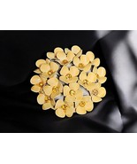 Vintage Peach Hydrangea Forget Me Not Enamel Glass Dome Flower Bouquet B... - $1,968.49 MXN