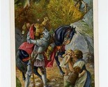 Wilhelm Tell Postcard Knight with Woman &amp; Children by Otto Peter  MINT - £8.68 GBP
