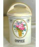 Gerda Coffee Canister Art Deco Lusterware Urbach Freres Czechoslovakia - £23.34 GBP