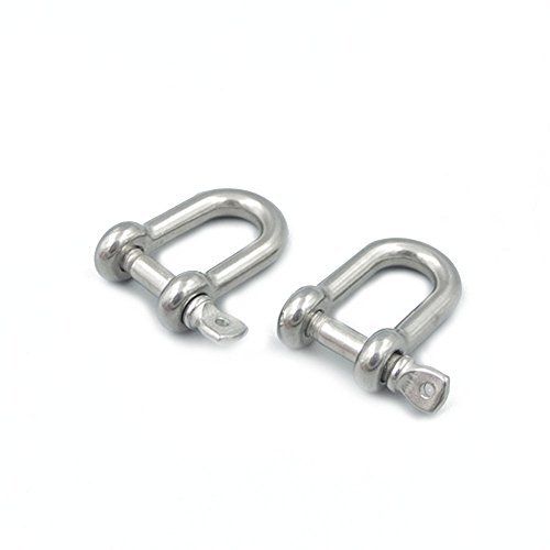 Bluemoona 5 Pcs - stainless steel U Shape D shackles for paracord bracelet D-Rin