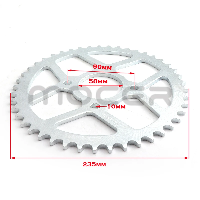 Motorcycle 520 Chains 43T/45T/47T/49T Spets Rear Back Spet Cog fit  Karting ATV  - $252.88