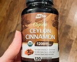 ☀ NutriFlair Organic Ceylon Cinnamon Supplement 1200mg, 120 Capsules ex ... - £18.29 GBP