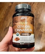 ☀ NutriFlair Organic Ceylon Cinnamon Supplement 1200mg, 120 Capsules ex ... - £18.35 GBP