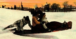 Vtg Postcard 1911 Montreal - Tobogganing on Mount Royal - £16.33 GBP