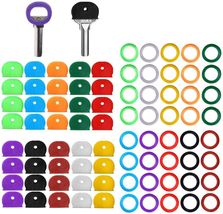 Key Caps Tags Covers Set Plastic Key Identifier Rings Key Toppers for Ke... - £11.18 GBP