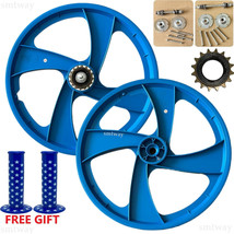 BMX Bicycle 20&quot; PVC Sport Rim ( BLUE ) 4 SPOKES  Wheelset Hub Set- DHL E... - £55.24 GBP