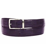 Paul Parkman Mens Belt Genuine Crocodile Purple Hand-Painted Exotic B05-PRP - $354.99