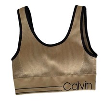 Calvin Klein Performance Seamless Knit Ribbed Medium Impact Sports Bra Bonsai XS - £21.68 GBP