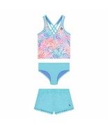 Gerry Youth 3-piece Swim Set, Aqua Multi-color Girls Sz M  (10/12) NWT - $19.65