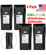 4Pc 2500Mah Nntn4496 Nntn4851 Battery For Motorola Pr400 Ep450 Cp150 Cp2... - £85.71 GBP