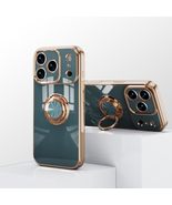 Case for iPhone 17 Air (Color: Gray)  Plating Ring Hard Back Hard Silic... - $850.29 MXN