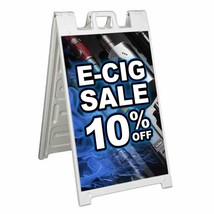 Vape Sale 10% Off Signicade 24x36 Aframe Sidewalk Sign Banner Decal Discount - £33.63 GBP+