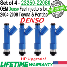 Genuine Denso x4 HP Upgrade Fuel Injectors For 2004-2008 Toyota Corolla ... - $169.28