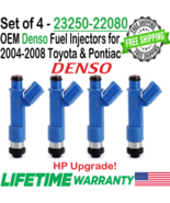 Genuine Denso x4 HP Upgrade Fuel Injectors For 2004-2008 Toyota Corolla ... - £133.16 GBP