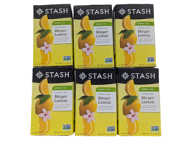 Stash Tea Meyer Lemon Herbal Tea, 6 Boxes, 120 Tea Bags, Caffeine-Free - £15.86 GBP