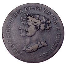 1806 Italian States Lucca 5 Centesimi KM #22 VF+ Condition - $397.92