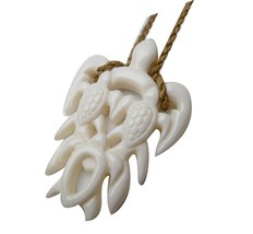 Sense Hand Carved Natural Buffalo Bone Hawaiian Honu - $91.68