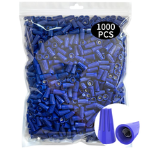 1000 Pcs Electrical Wire Connectors Nuts, Blue Screw Springs Caps Wire Twist Ter - $24.00