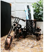Classic Chopper Bike Motorcycle Metal Desktop Stationery Holder Organizer - $42.73 CAD