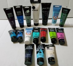 17 Lot  Acrylic Paint Various Colors and Size Lightly Used 2.5-8.4 FlOz Liquitex - $79.14