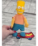 NWT Vintage 1990 Burger King Bart Simpson Plush Hard Head The Simpsons - $322.71 MXN