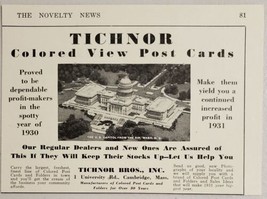 1931 Print Ad Technor Colored View Postcards Company in Cambridge,Massachusetts - £9.99 GBP