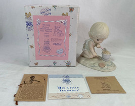 Precious Moments : His Little Treasure PM931, 1993 Members&#39; Only Figurine w/ Box - £8.65 GBP