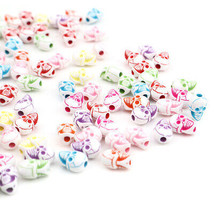 240 Skull Beads White Rainbow Acrylic Gothic Halloween Jewelry Supplies Set 13mm - £8.62 GBP